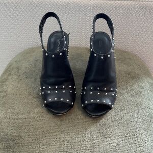 Michael Kors Black Studded Slingback Heels